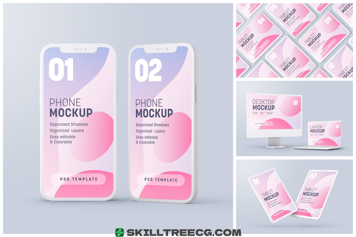 Multi Device Clay Mockup Set（921151）-技能树